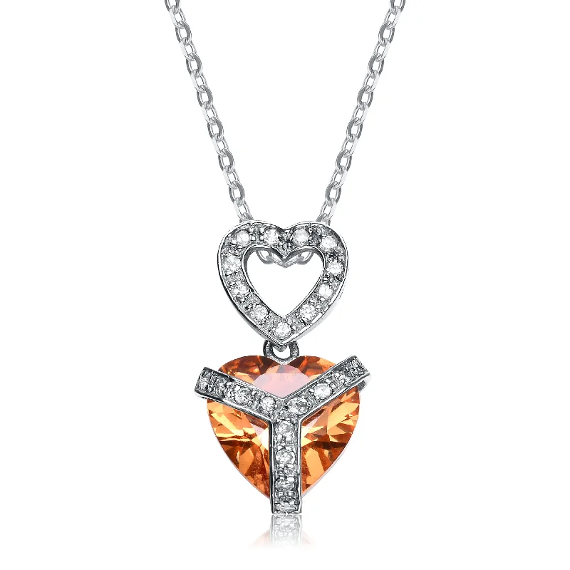 Margot Orange Cubic Zirconia Pendant