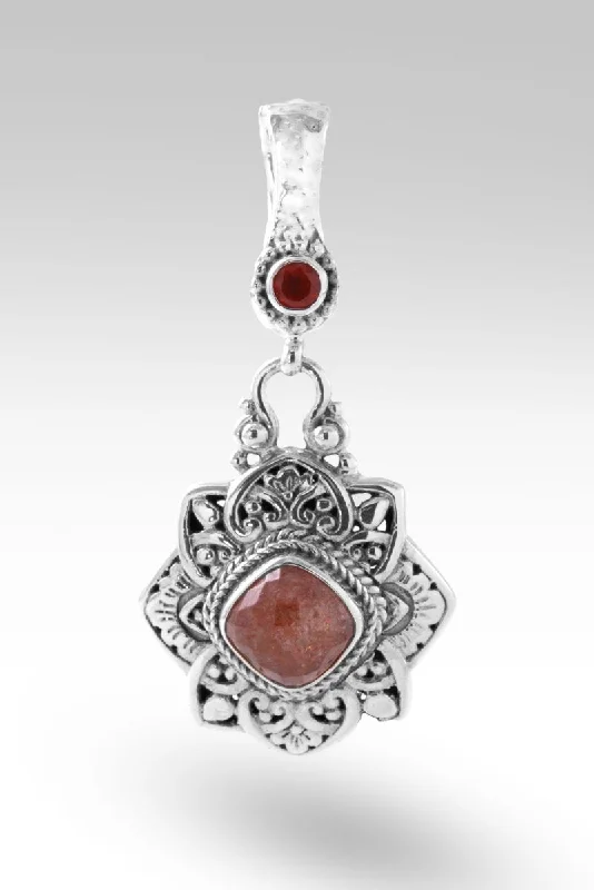 Wise are Uplifted Pendant™ in Orange Sunstone