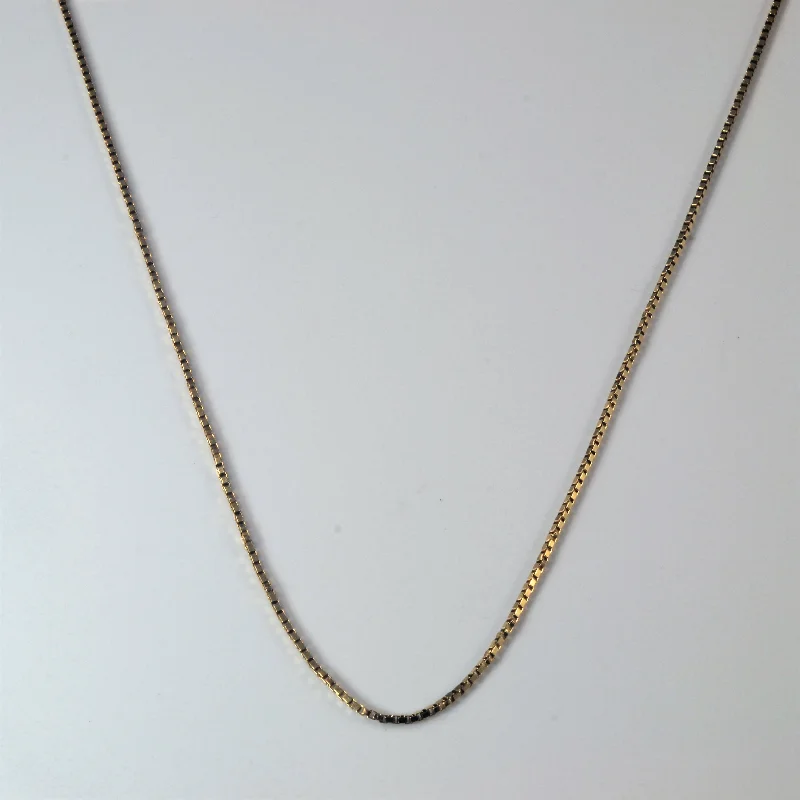 10k Yellow Gold Box Chain | 18" |