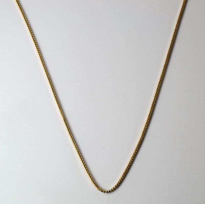 10k Gold Box Link Chain | 16"|