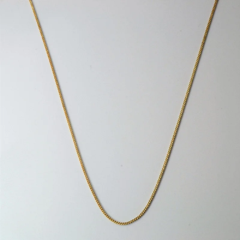 10k Gold Thin Curb Chain | 18"|