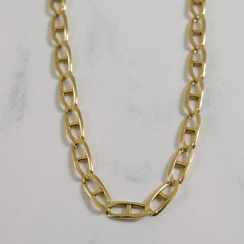 10k Yellow Gold Anchor Chain | 22" |