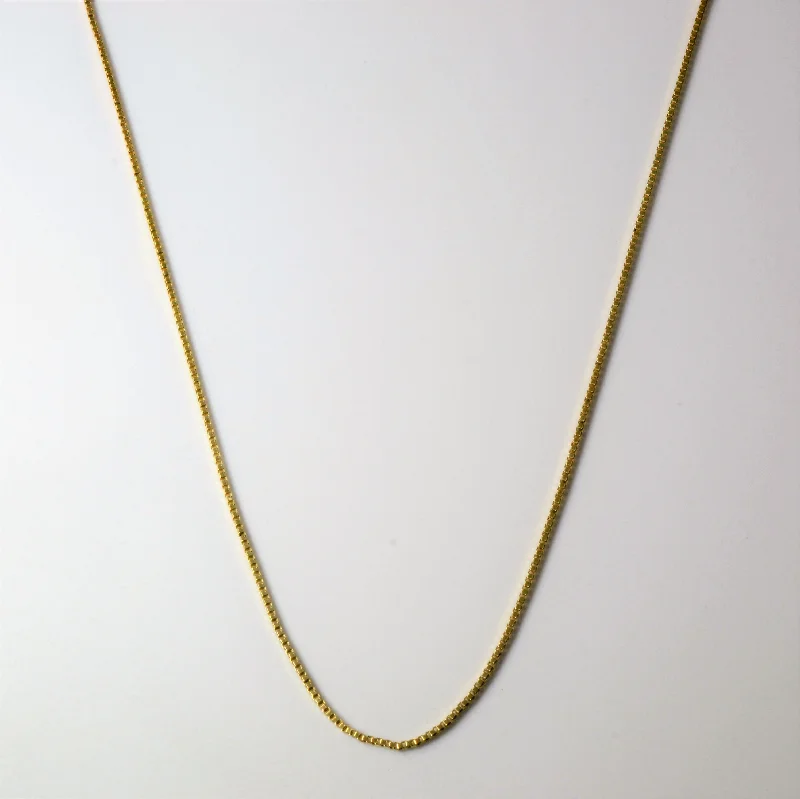 10k Yellow Gold Box Chain | 16"|