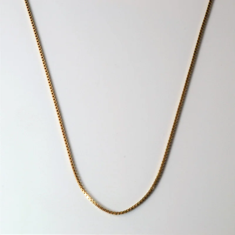 10k Yellow Gold Box Chain | 20"|