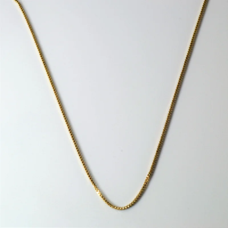 10k Yellow Gold Box Chain | 14"|