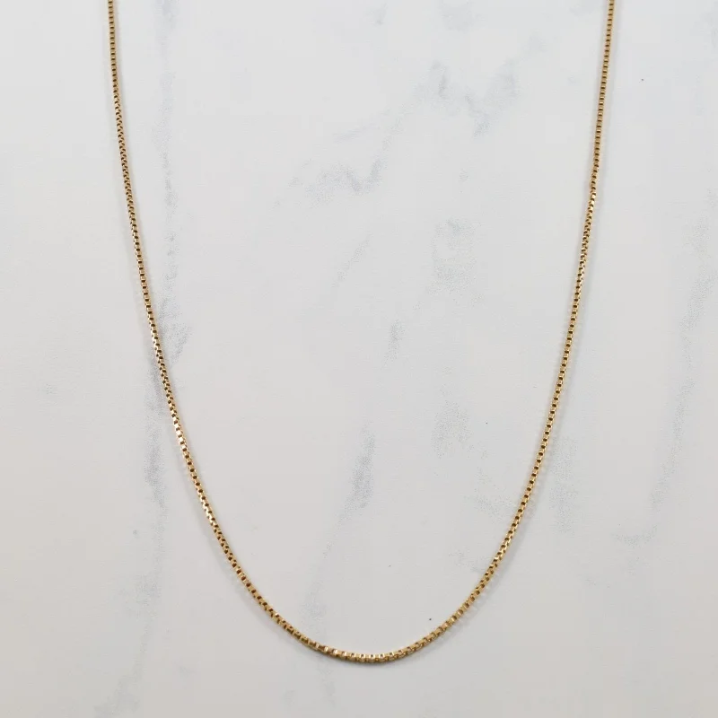 10k Yellow Gold Box Chain | 22" |