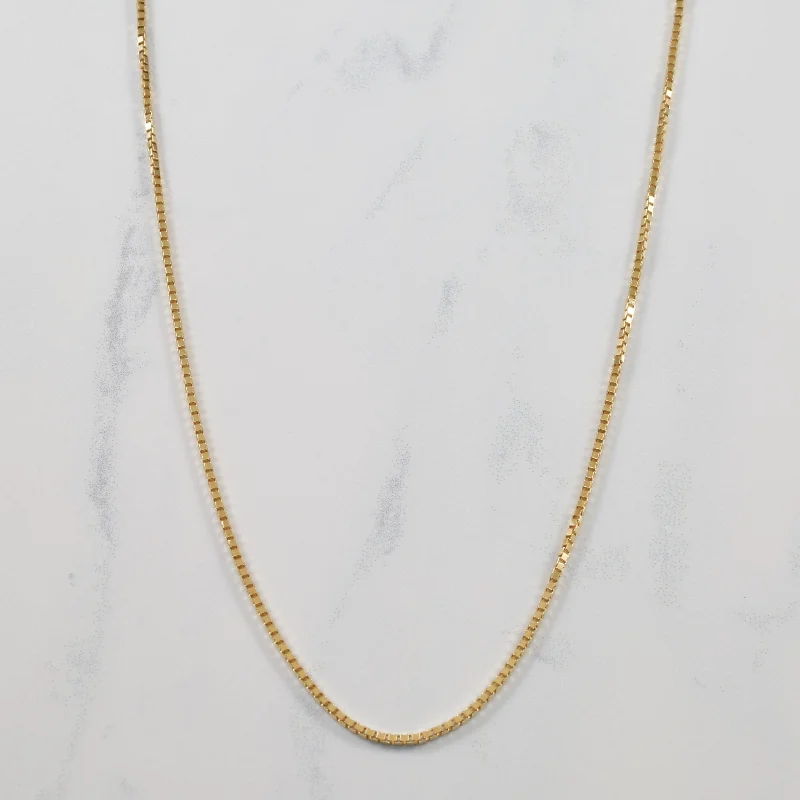 10k Yellow Gold Box Chain | 16" |