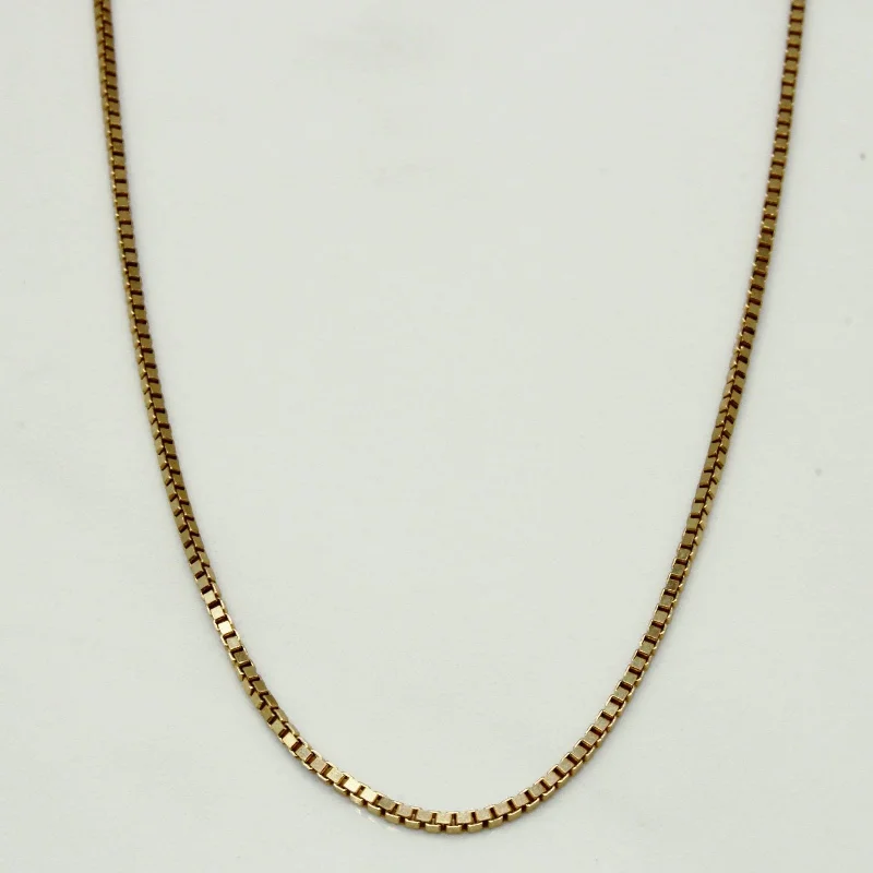 10k Yellow Gold Box Link Chain | 16" |