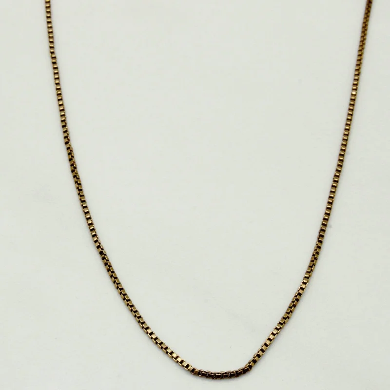 10k Yellow Gold Box Link Chain | 21" |