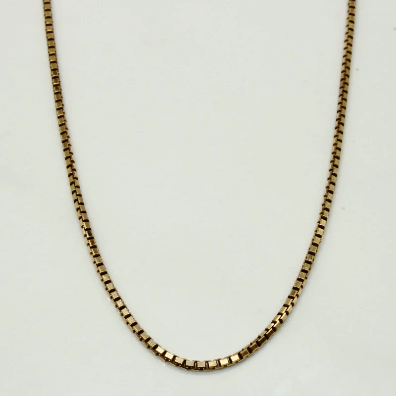 10k Yellow Gold Box Link Chain | 18" |