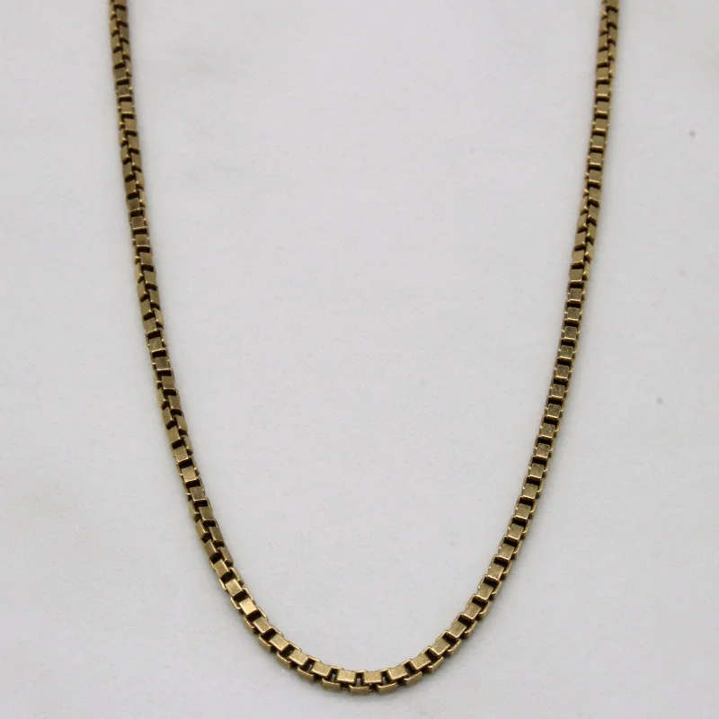 10k Yellow Gold Box Link Chain | 18" |