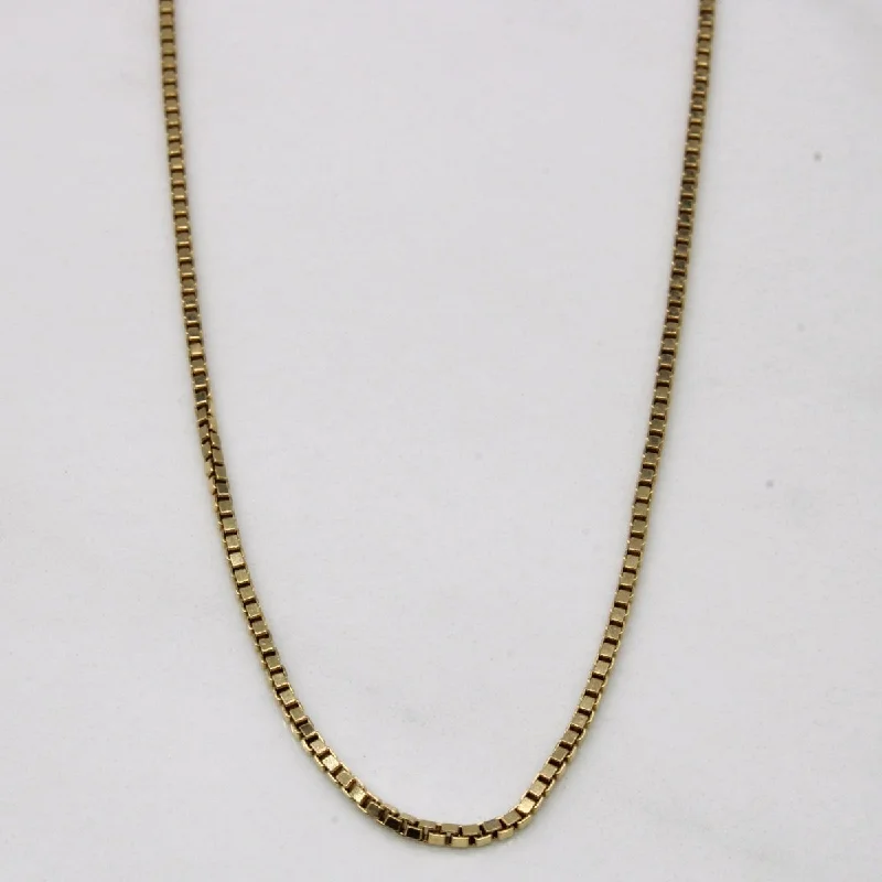 10k Yellow Gold Box Link Chain | 22" |