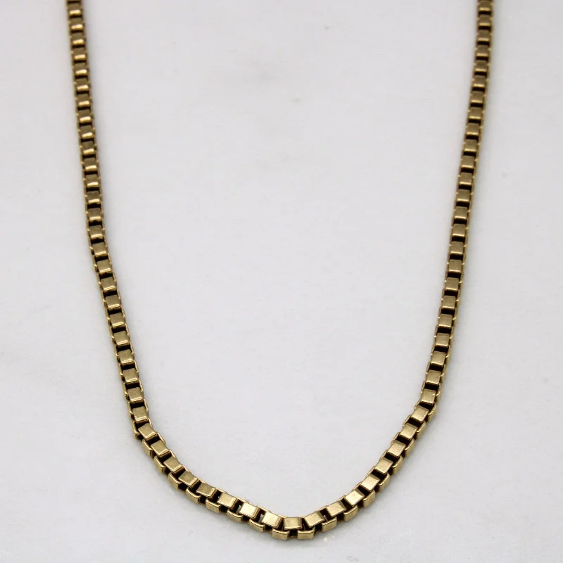 10k Yellow Gold Box Link Chain | 18" |