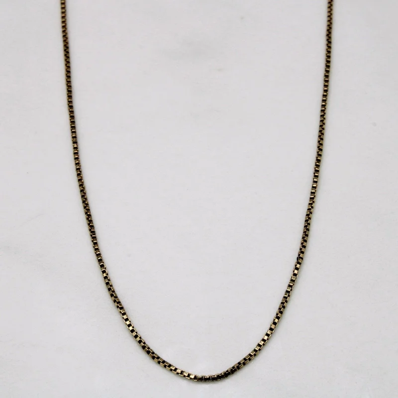 10k Yellow Gold Box Link Chain | 20" |