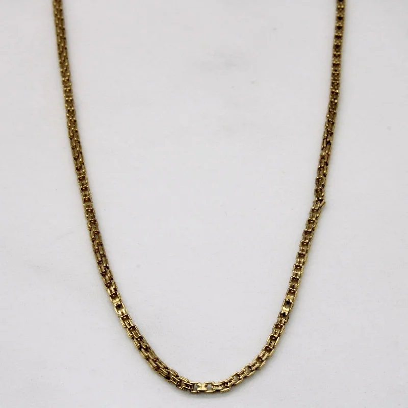 10k Yellow Gold Box Link Chain | 22" |