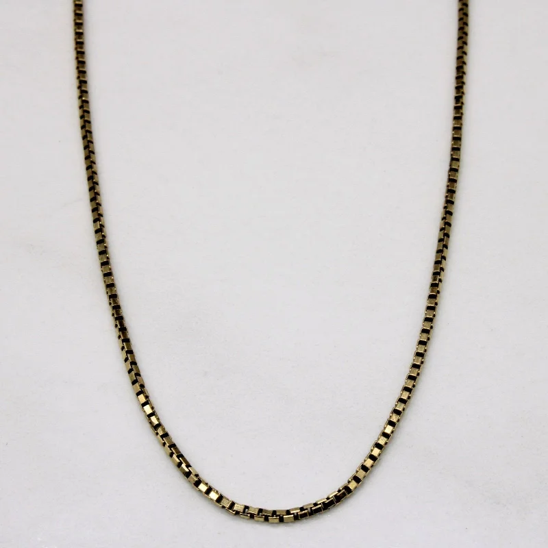 10k Yellow Gold Box Link Chain | 18" |