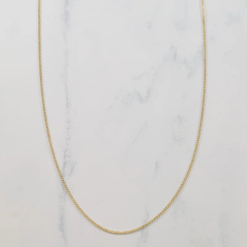 10k Yellow Gold Curb Chain | 19.5" |