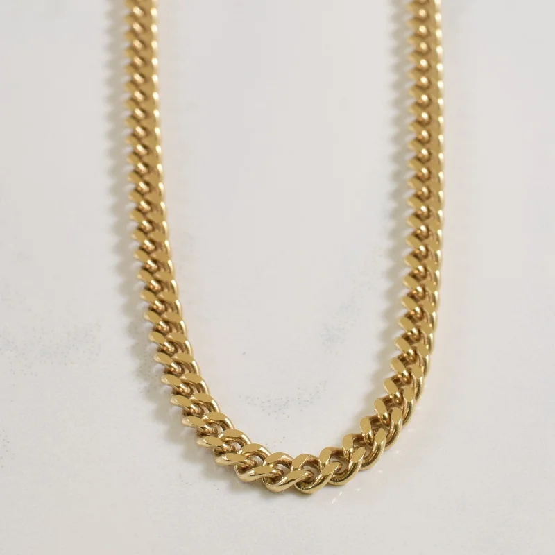 10k Yellow Gold Curb Chain | 24.5" |