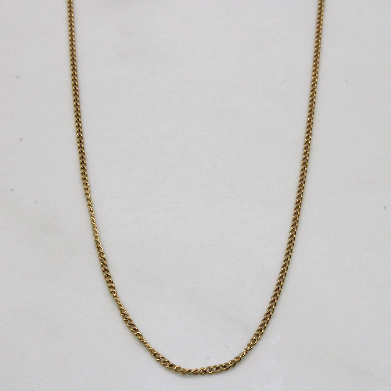 10k Yellow Gold Curb Link Chain | 18" |