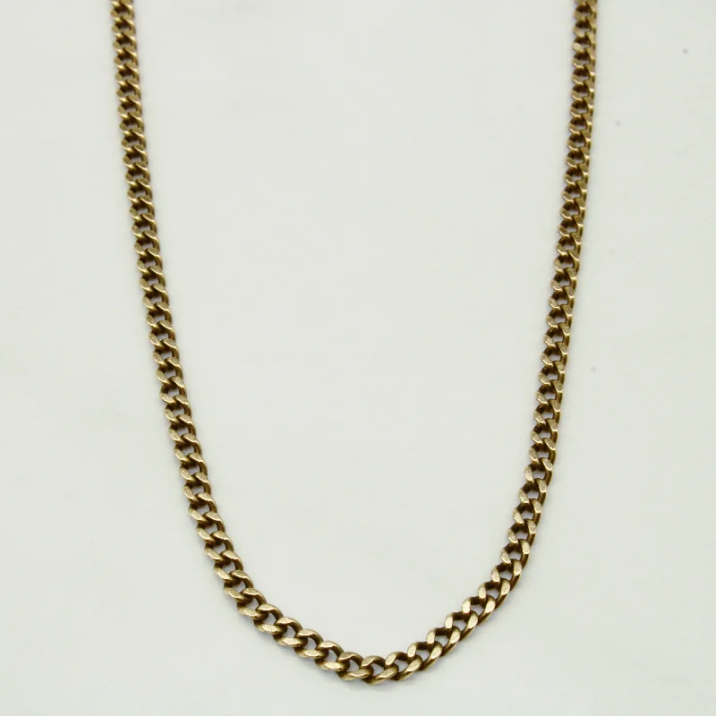 10k Yellow Gold Curb Link Chain | 22" |