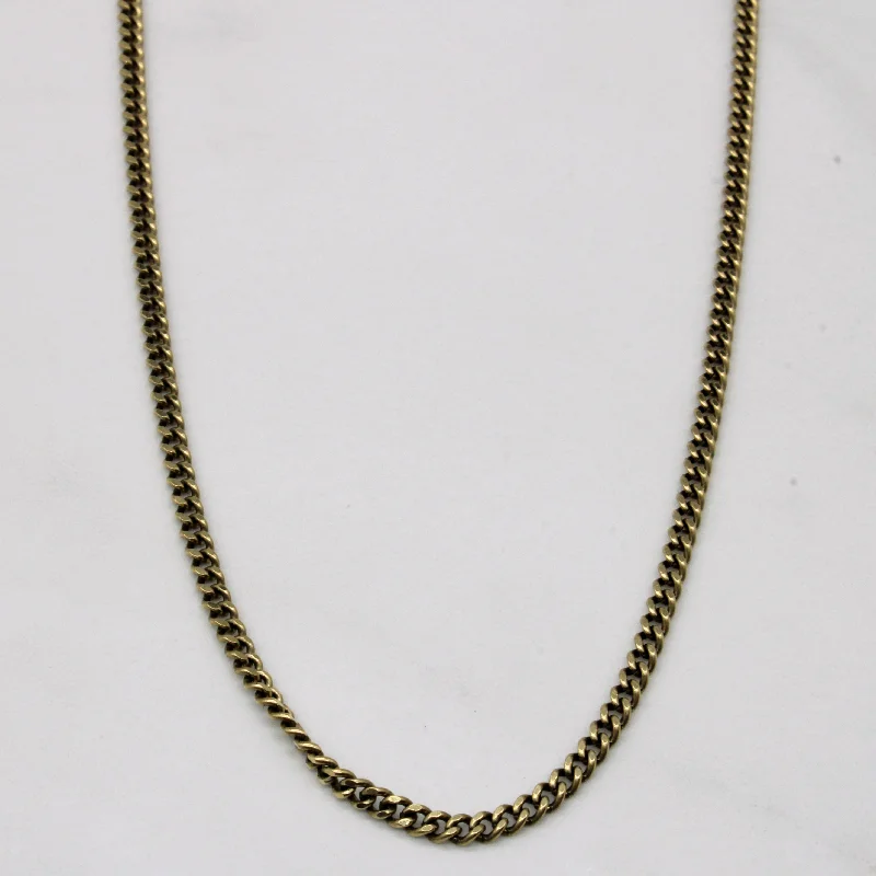 10k Yellow Gold Curb Link Chain | 24" |