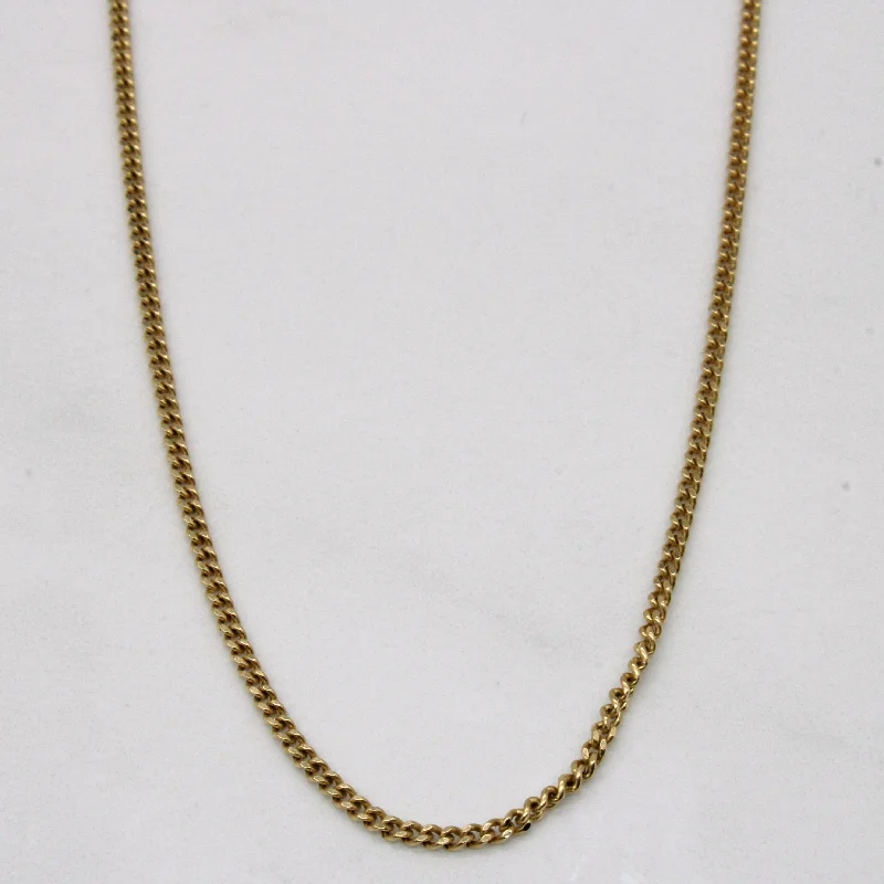 10k Yellow Gold Curb Link Chain | 24" |