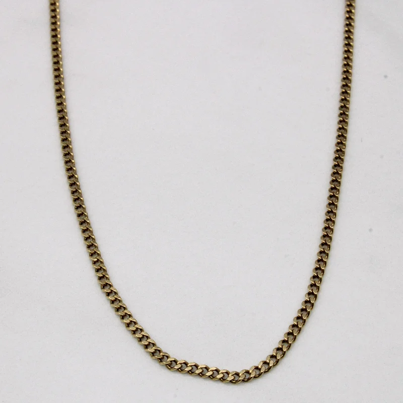 10k Yellow Gold Curb Link Chain | 22" |