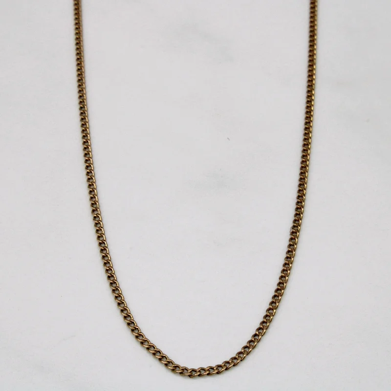 10k Yellow Gold Curb Link Chain | 24" |