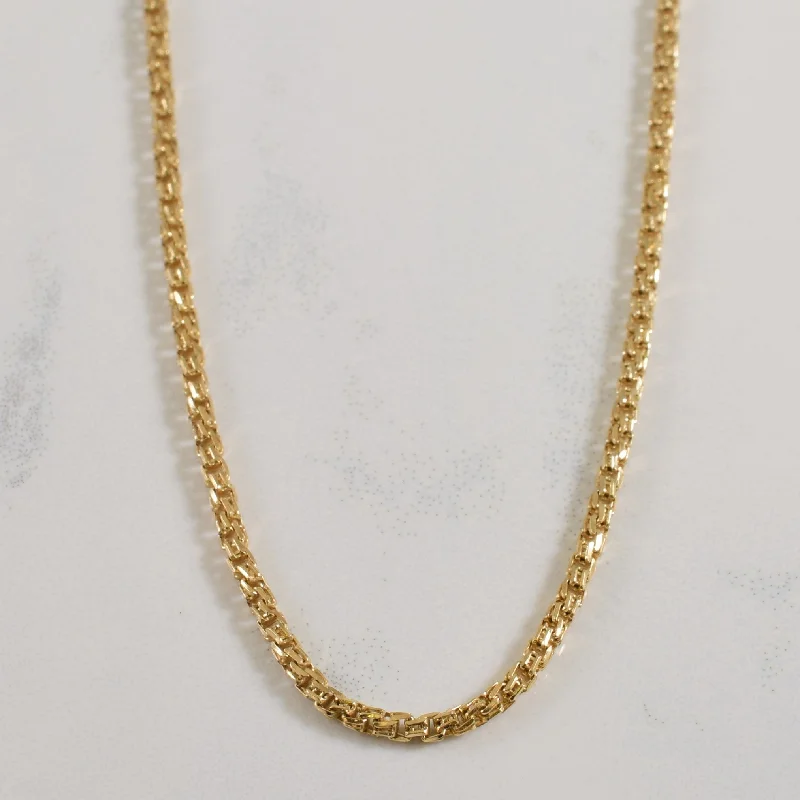 10k Yellow Gold Fancy Box Chain | 20" |