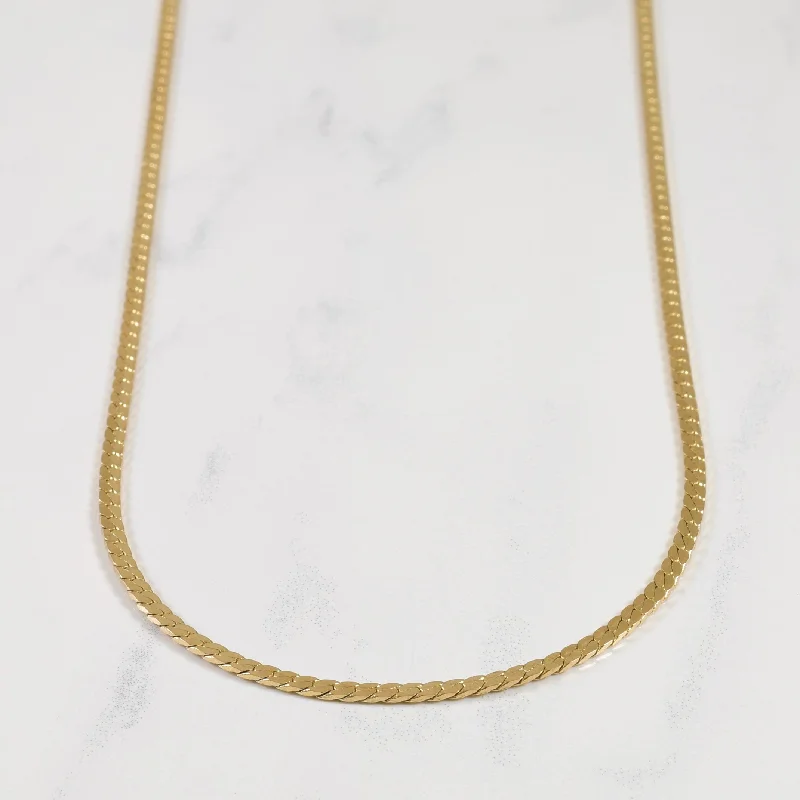 10k Yellow Gold Herringbone Chain | 20.5" |