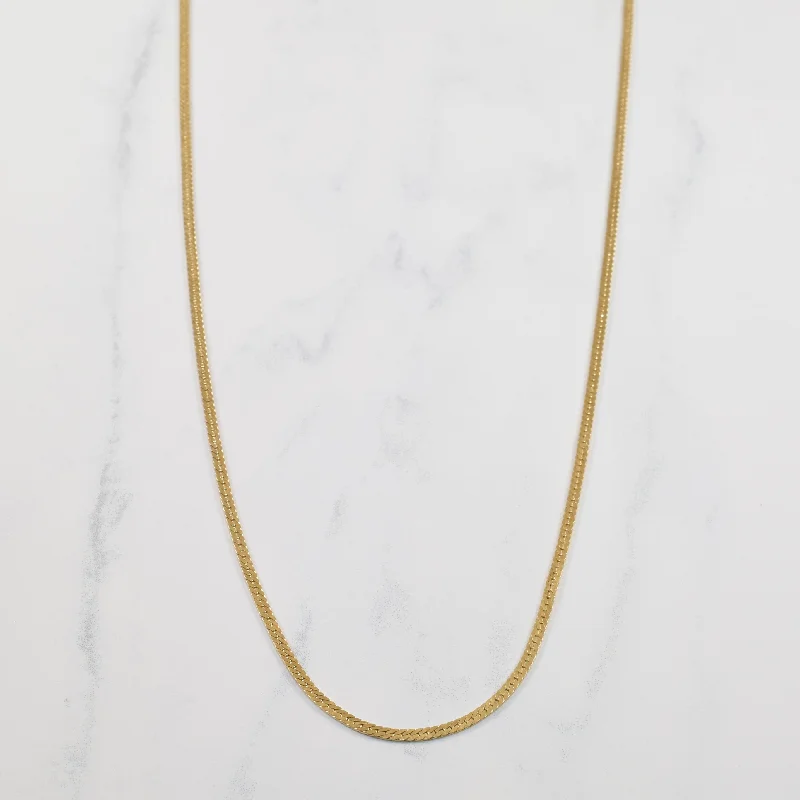 10k Yellow Gold Herringbone Chain | 26" |