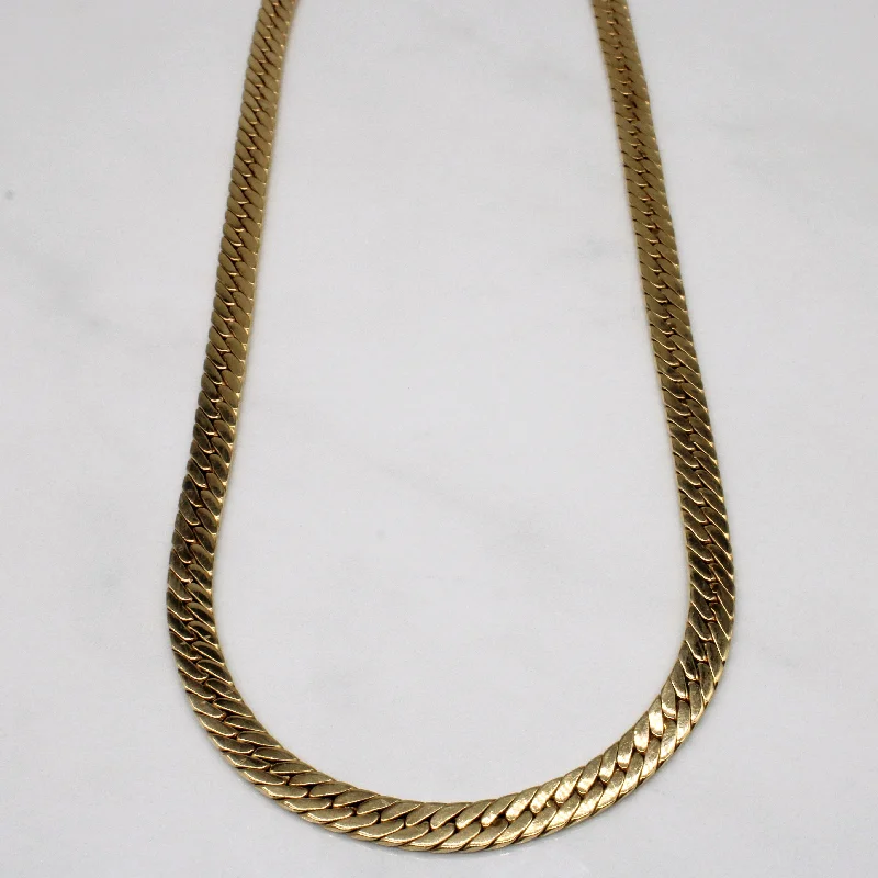 10k Yellow Gold Curb Link Chain | 15" |