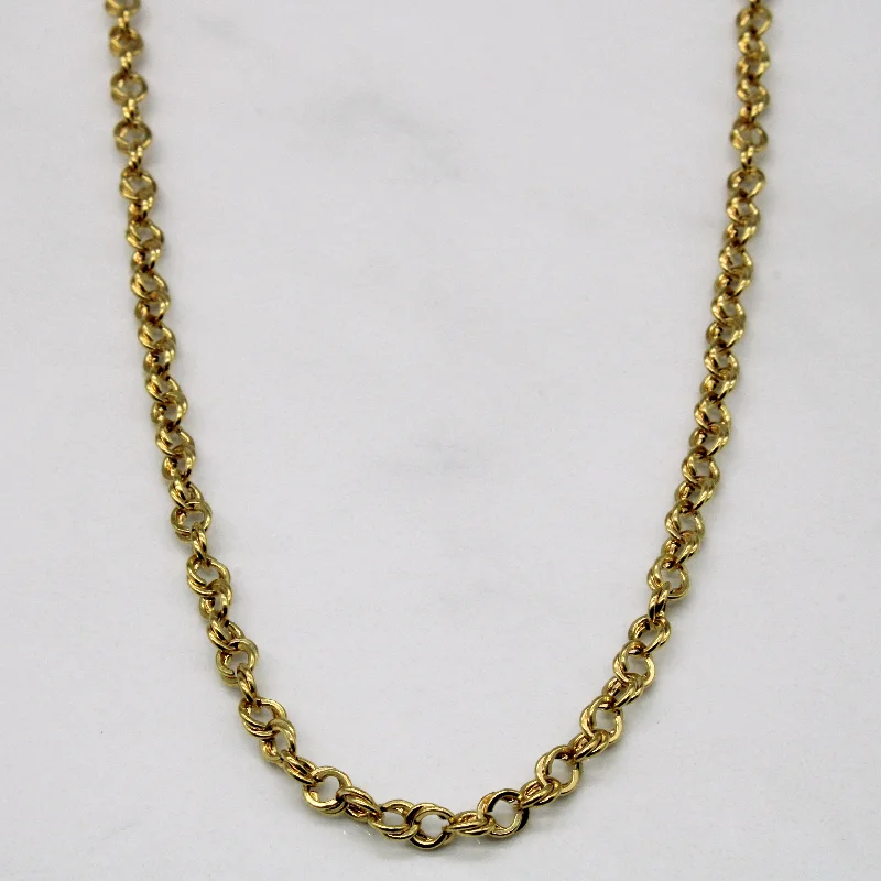 10k Yellow Gold Double Link Rolo Chain | 20" |