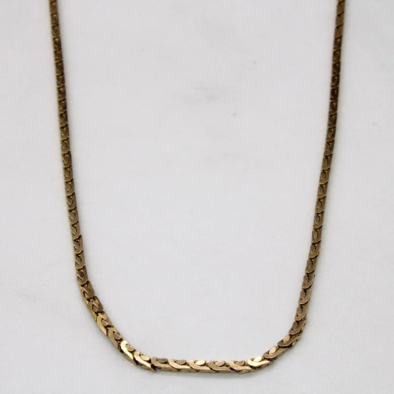 10k Yellow Gold Fancy Link Chain | 24" |