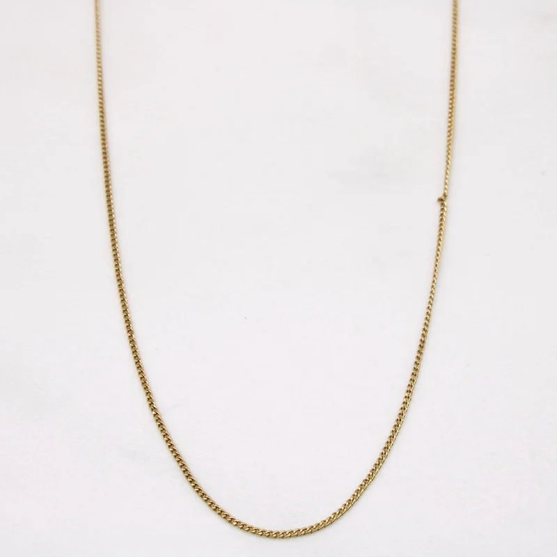 10k Yellow Curb Gold Chain | 16" |