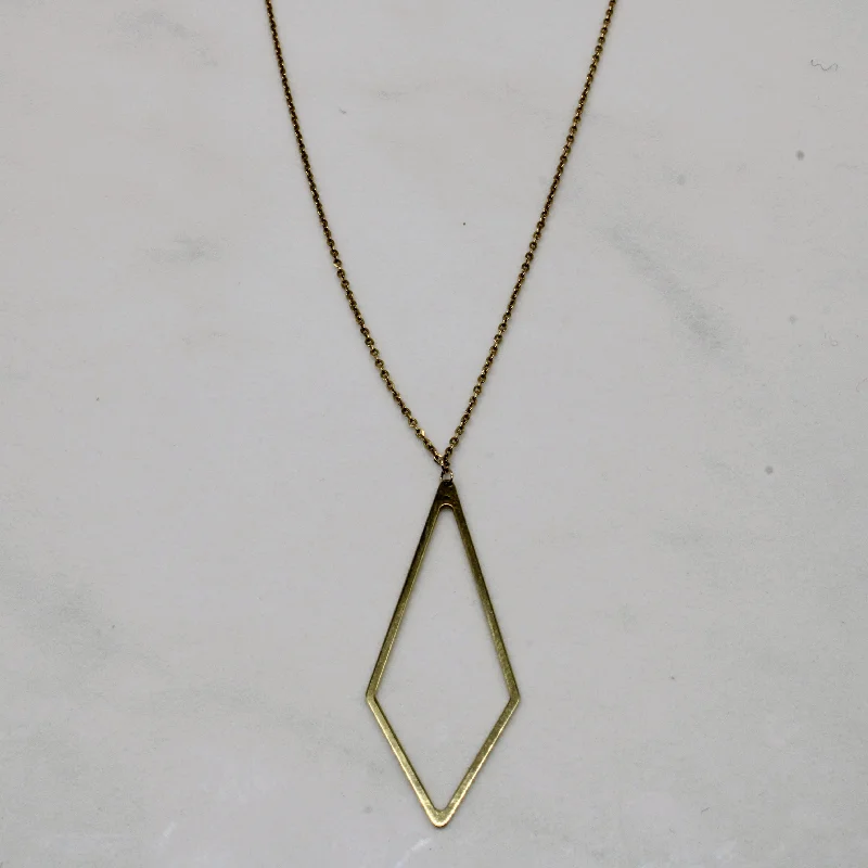 10k Yellow Gold Pendant Necklace | 18" |