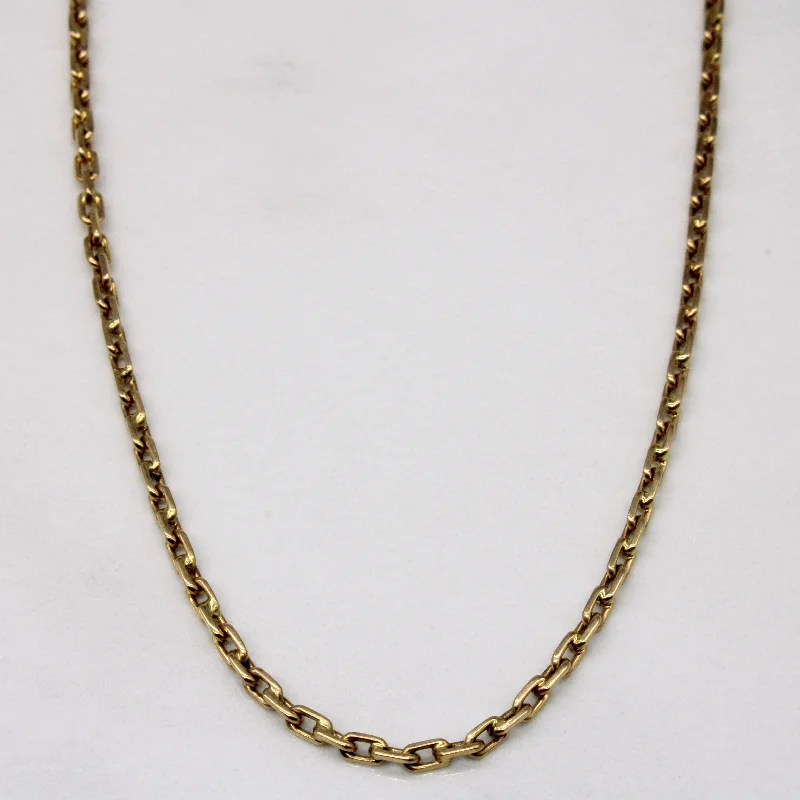 10k Yellow Gold Rectangular Link Chain | 22" |