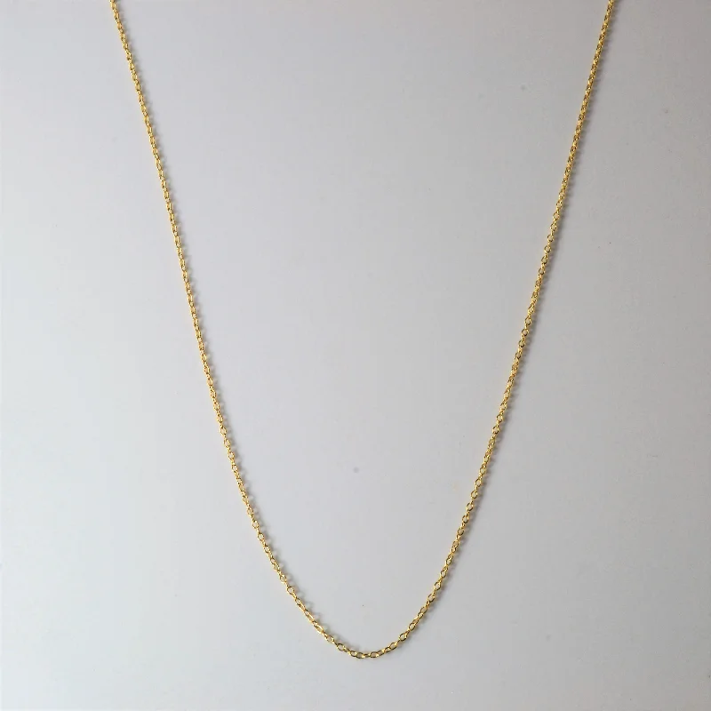 10k Yellow Gold Rolo Link Chain | 16"|