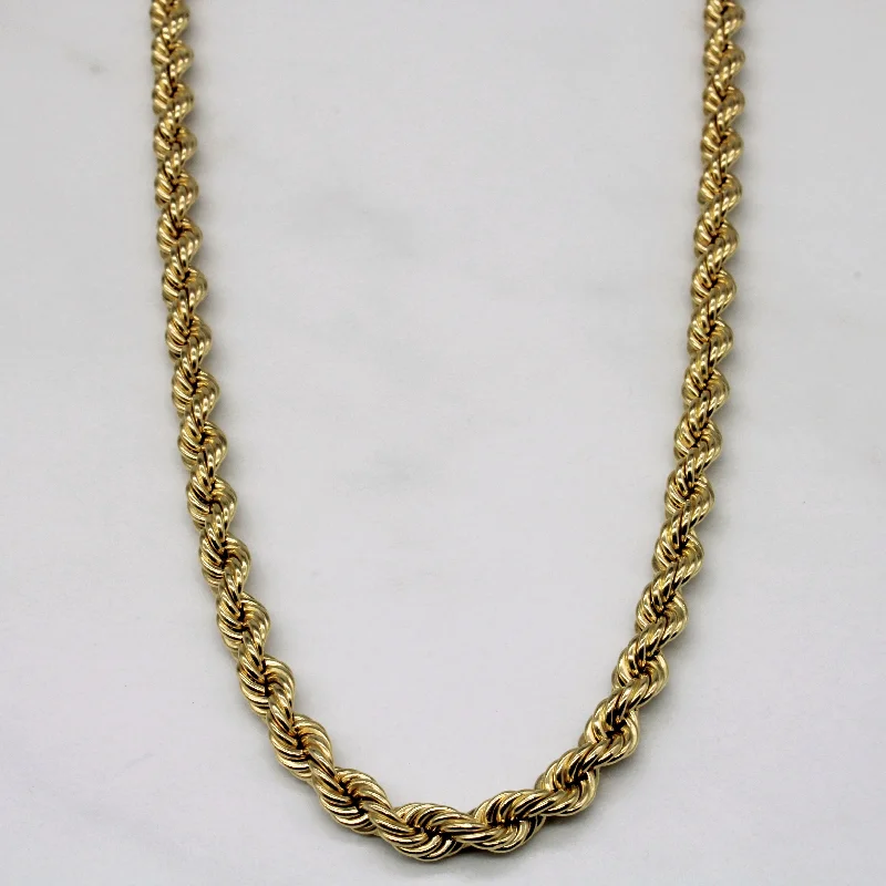 10k Yellow Gold Rope Chain | 28" |