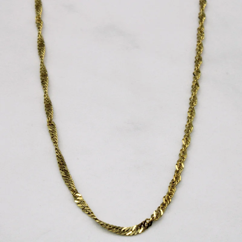 10k Yellow Gold Singapore Chain | 30" |