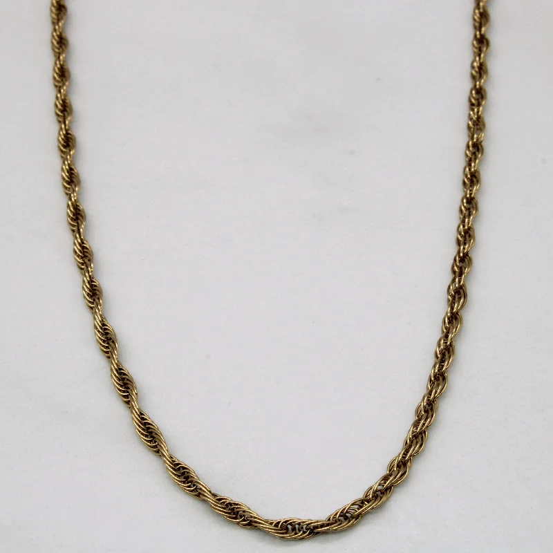 10k Yellow Gold Rope Chain | 21" |