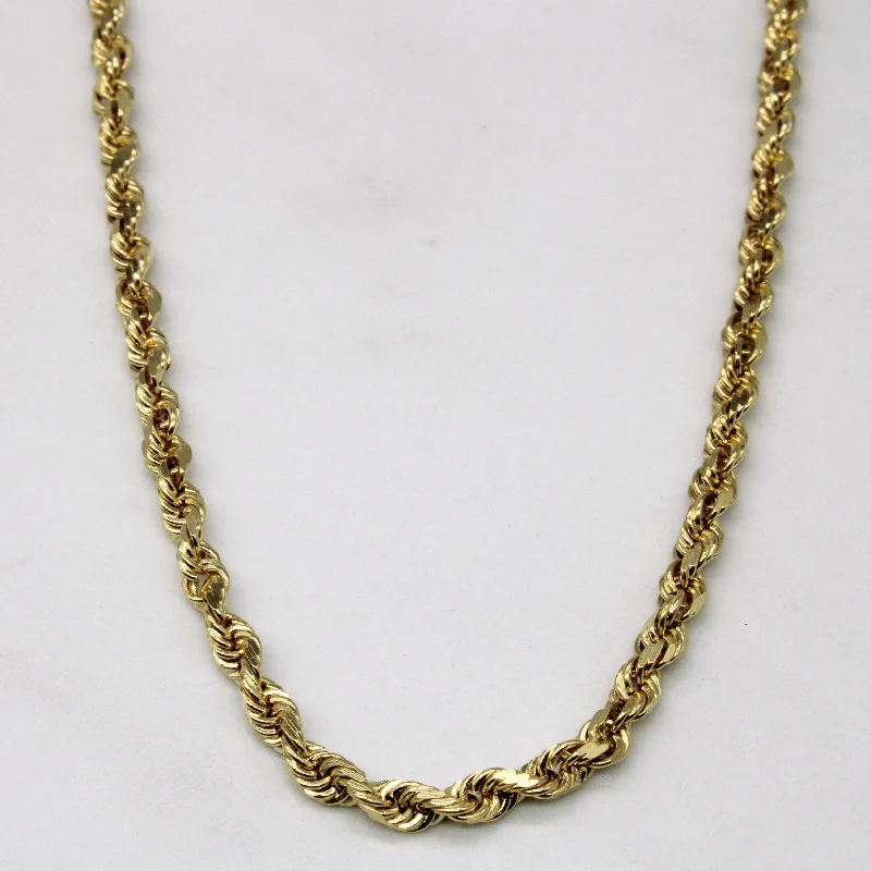 10k Yellow Gold Rope Chain | 24" |