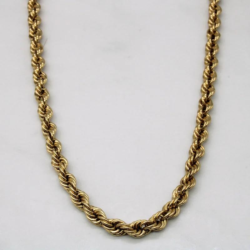 10k Yellow Gold Rope Chain | 24" |