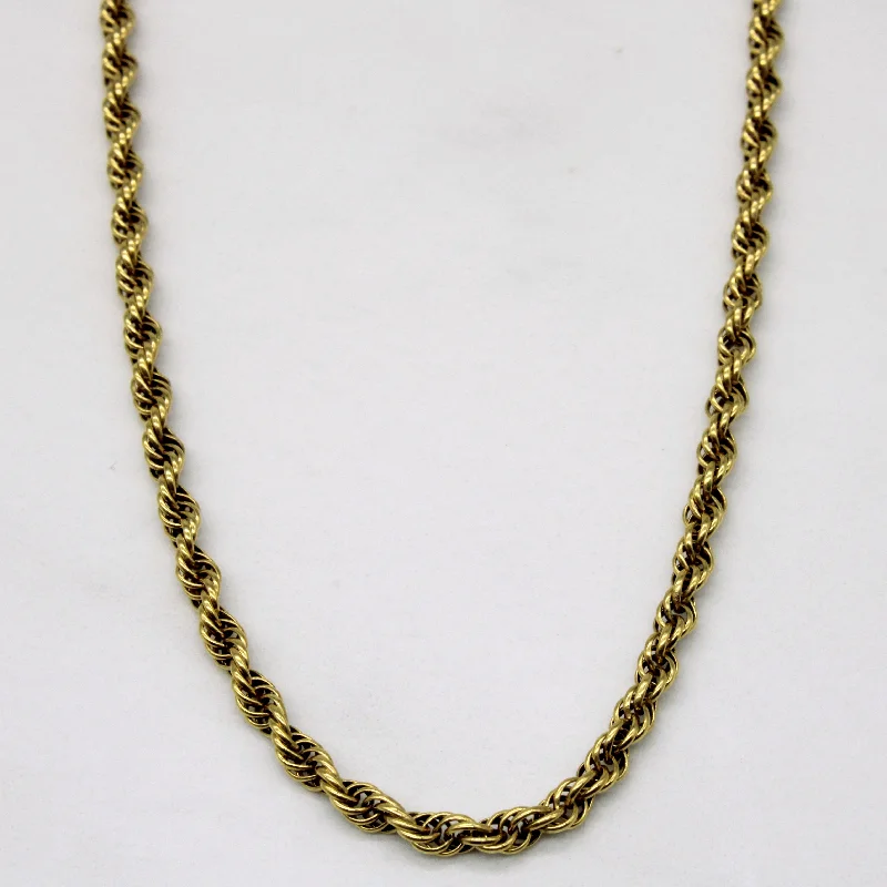 10k Yellow Gold Rope Chain | 18" |