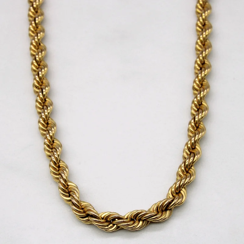 10k Yellow Gold Rope Chain | 20" |