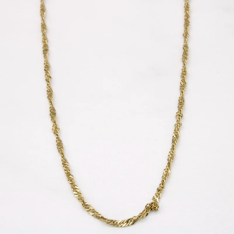 10k Yellow Gold Rope Chain | 24" |