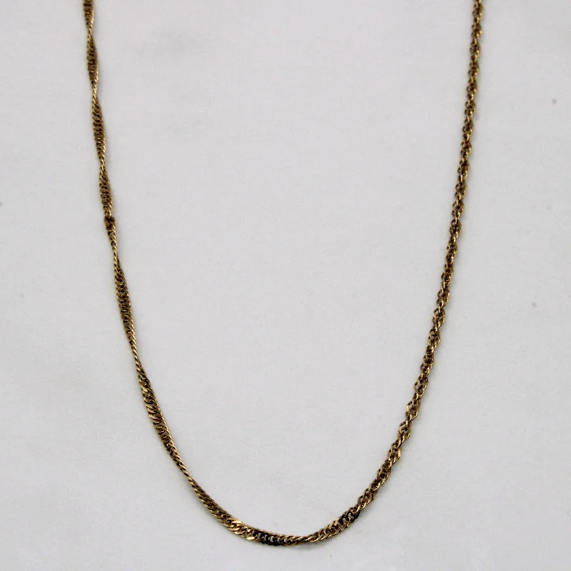 10k Yellow Gold Rope Chain | 18" |