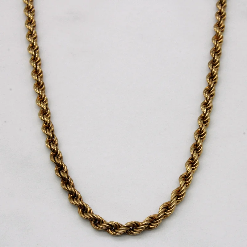 10k Yellow Gold Rope Chain | 24" |