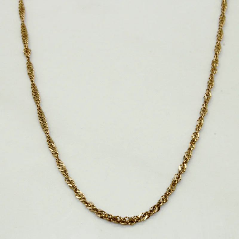 10k Yellow Gold Rope Link Chain | 18" |