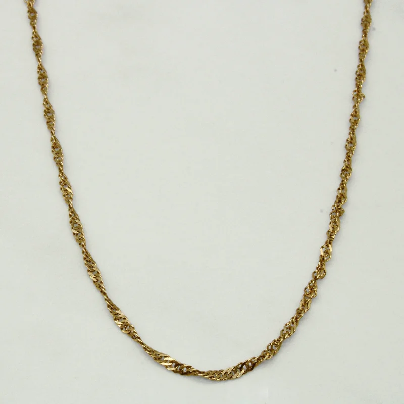 10k Yellow Gold Rope Link Chain | 24" |